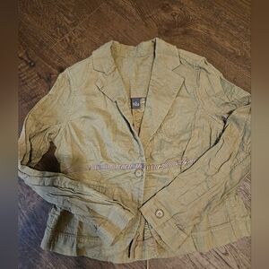 Madison Olive Green Single-Button Women's Blazer